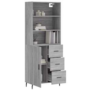Skříň highboard šedá sonoma 69,5 x 34 x 180 cm kompozitní dřevo - obrázek 3