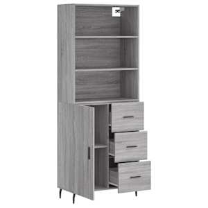 Skříň highboard šedá sonoma 69,5 x 34 x 180 cm kompozitní dřevo - obrázek 4
