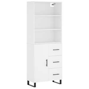 Skříň highboard bílá 69,5 x 34 x 180 cm kompozitní dřevo - obrázek 2