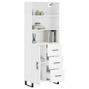 Skříň highboard bílá 69,5 x 34 x 180 cm kompozitní dřevo - obrázek 3
