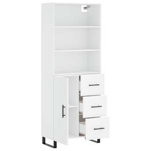Skříň highboard bílá 69,5 x 34 x 180 cm kompozitní dřevo - obrázek 4