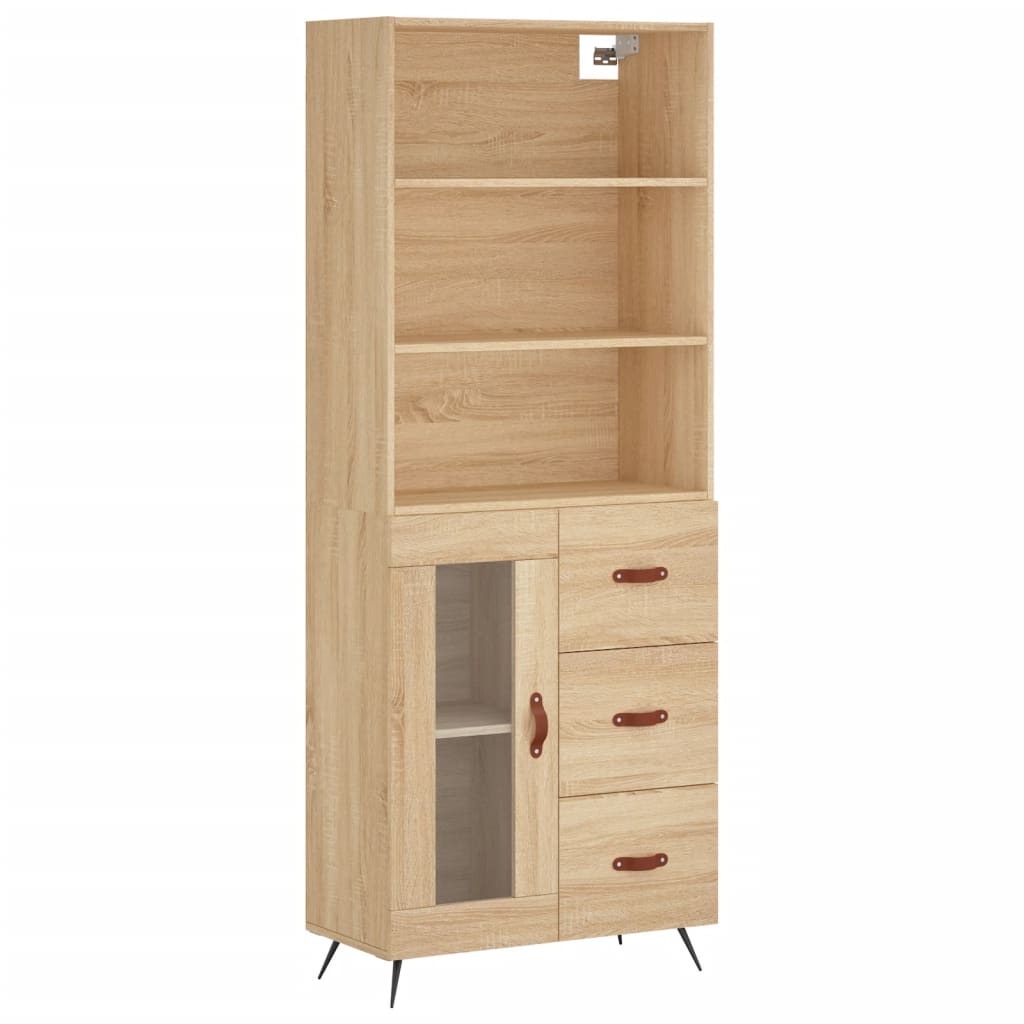 vidaXL Skříň highboard dub sonoma 69,5 x 34 x 180 cm kompozitní dřevo