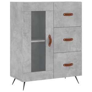 Skříň highboard betonově šedá 69,5x34x180 cm kompozitní dřevo - obrázek 6