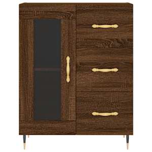 Skříň highboard hnědý dub 69,5 x 34 x 180 cm kompozitní dřevo - obrázek 8