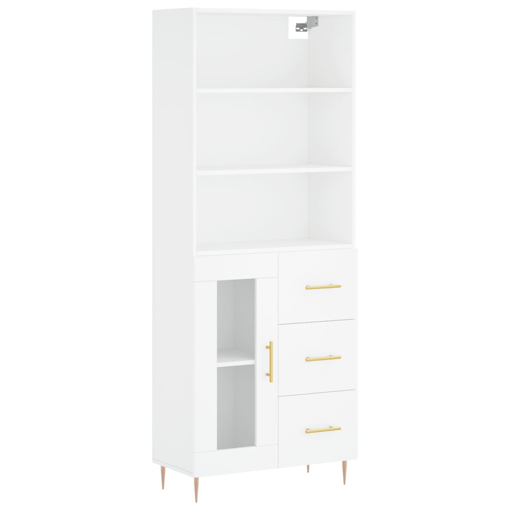 vidaXL Skříň highboard bílá 69,5 x 34 x 180 cm kompozitní dřevo