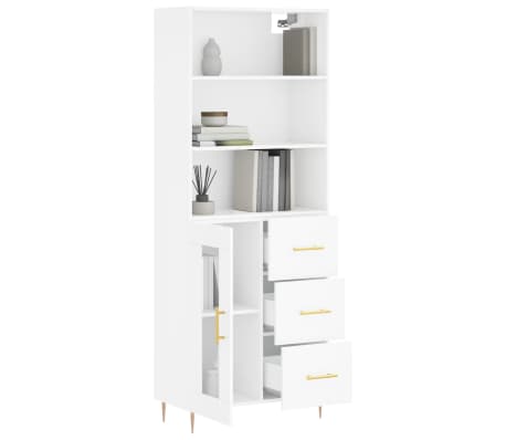 vidaXL Highboard White 69.5x34x180 cm Engineered Wood