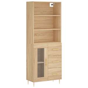 Skříň highboard dub sonoma 69,5 x 34 x 180 cm kompozitní dřevo - obrázek 2