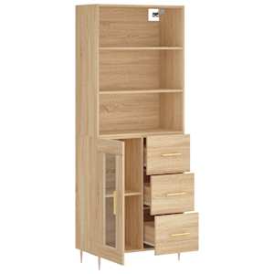 Skříň highboard dub sonoma 69,5 x 34 x 180 cm kompozitní dřevo - obrázek 4