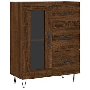 Skříň highboard hnědý dub 69,5 x 34 x 180 cm kompozitní dřevo - obrázek 7