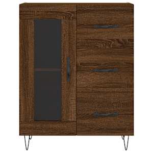 Skříň highboard hnědý dub 69,5 x 34 x 180 cm kompozitní dřevo - obrázek 8