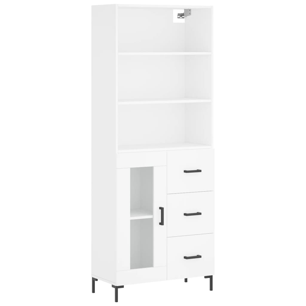 vidaXL Skříň highboard bílá 69,5 x 34 x 180 cm kompozitní dřevo