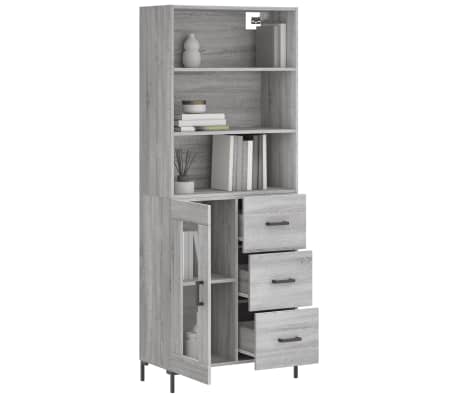 vidaXL sz&uuml;rke sonoma szerelt fa magasszekr&eacute;ny 69,5 x 34 x 180 cm