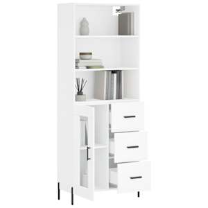 Skříň highboard bílá 69,5 x 34 x 180 cm kompozitní dřevo - obrázek 3