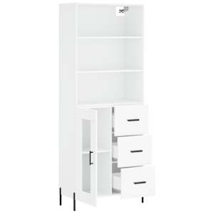 Skříň highboard bílá 69,5 x 34 x 180 cm kompozitní dřevo - obrázek 4