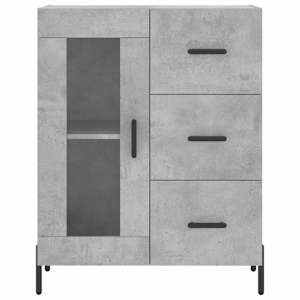 Skříň highboard betonově šedá 69,5x34x180 cm kompozitní dřevo - obrázek 8