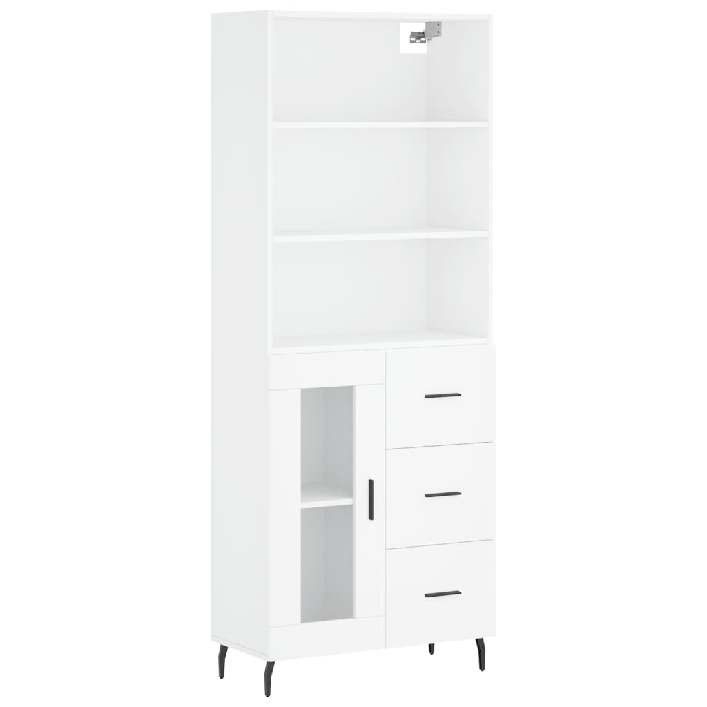 vidaXL Skříň highboard bílá 69,5 x 34 x 180 cm kompozitní dřevo