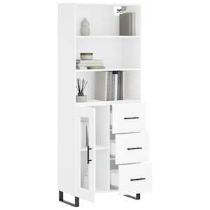 vidaXL Dulap &icirc;nalt, alb, 69,5x34x180 cm, lemn compozit