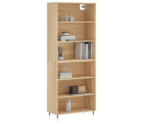vidaXL Dulap &icirc;nalt, stejar sonoma, 69,5x32,5x180 cm, lemn prelucrat