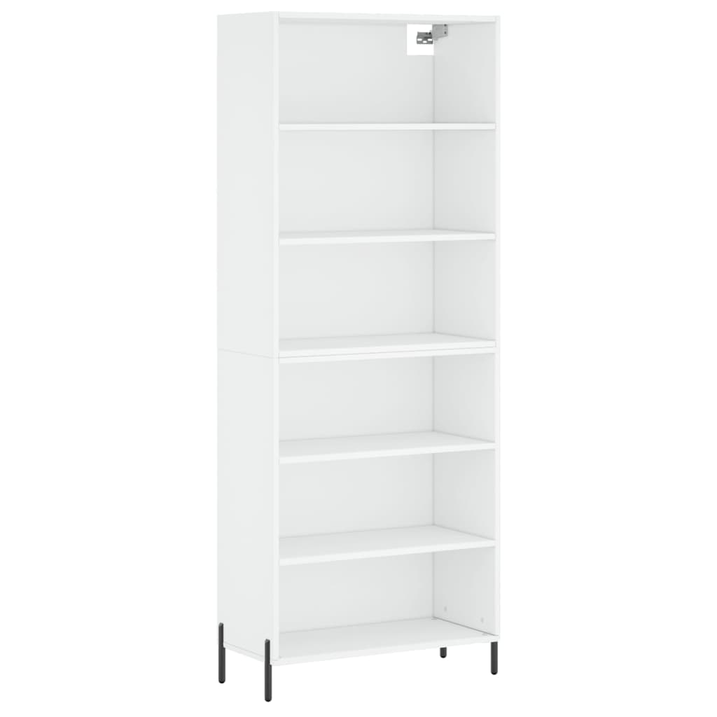 E-shop vidaXL Vysoká skrinka biela 69,5x32,5x180 cm kompozitné drevo