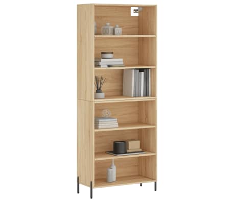 vidaXL Dulap &icirc;nalt, stejar sonoma, 69,5x32,5x180 cm, lemn compozit