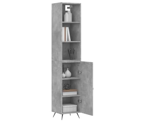 vidaXL Highboard Concrete Grey 34.5x34x180 cm Engineered Wood