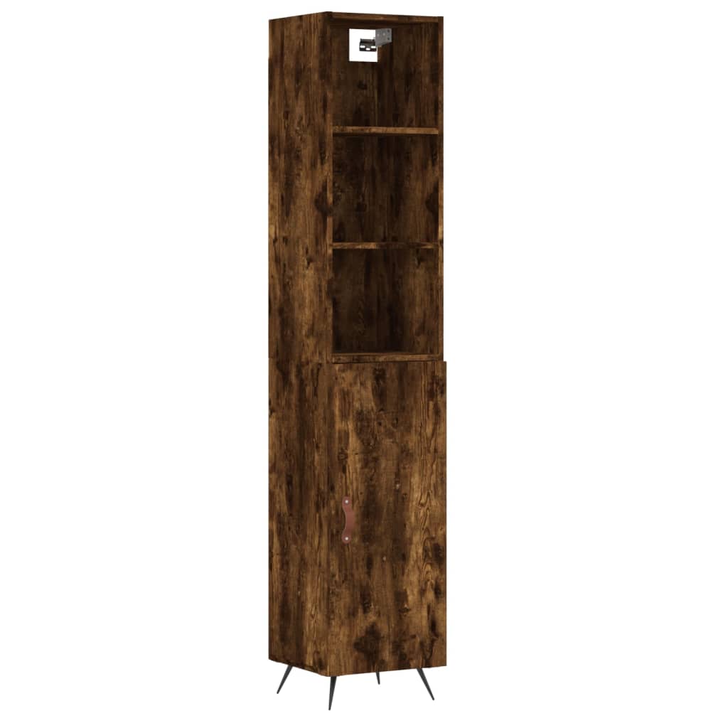 vidaXL Skříň highboard kouřový dub 34,5 x 34 x 180 cm kompozitní dřevo