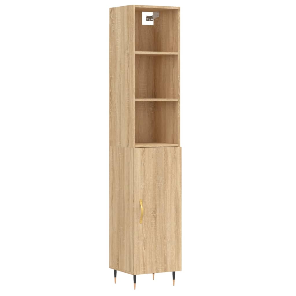 vidaXL Skříň highboard dub sonoma 34,5 x 34 x 180 cm kompozitní dřevo