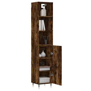vidaXL Ντουλάπι Καπνιστή δρυς 34,5x34x180 εκ. από Επεξεργασμένο Ξύλο