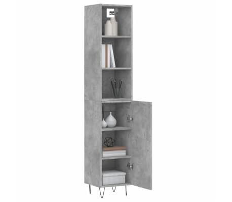 vidaXL Skříň highboard betonově šedá 34,5x34x180 cm kompozitní dřevo