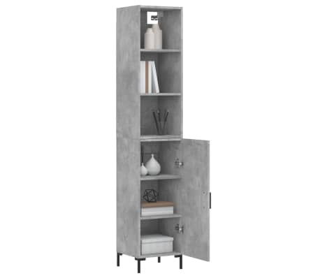 vidaXL Highboard Concrete Grey 34.5x34x180 cm Engineered Wood