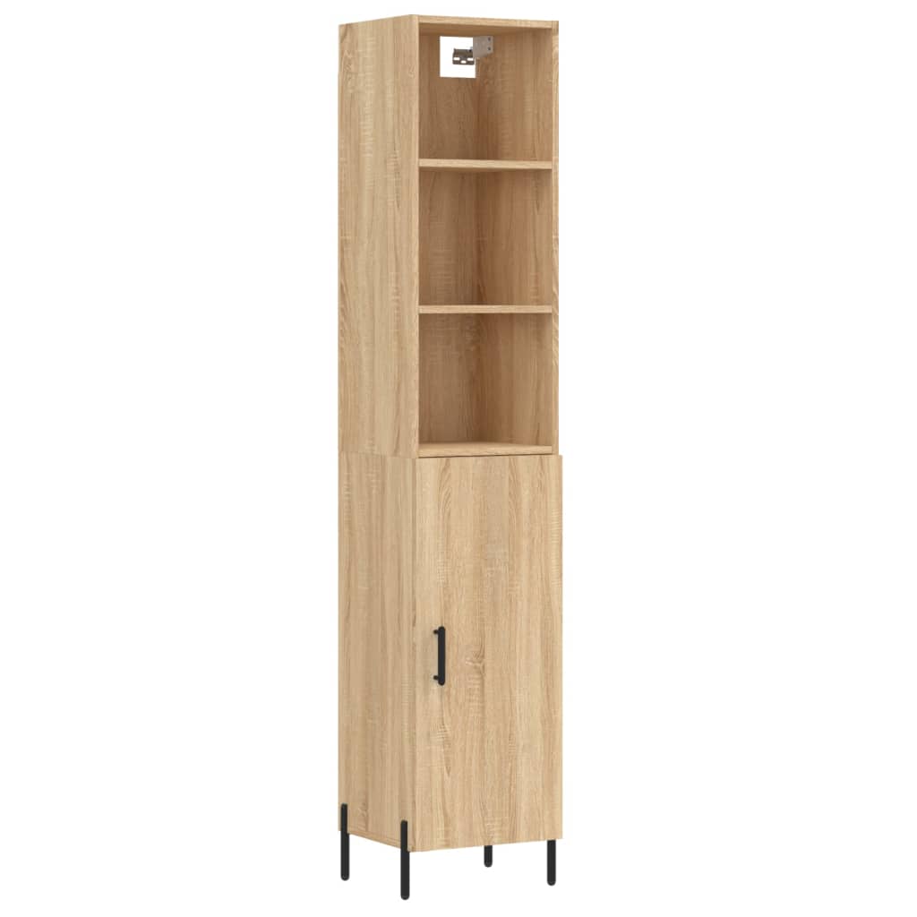 vidaXL Skříň highboard dub sonoma 34,5 x 34 x 180 cm kompozitní dřevo