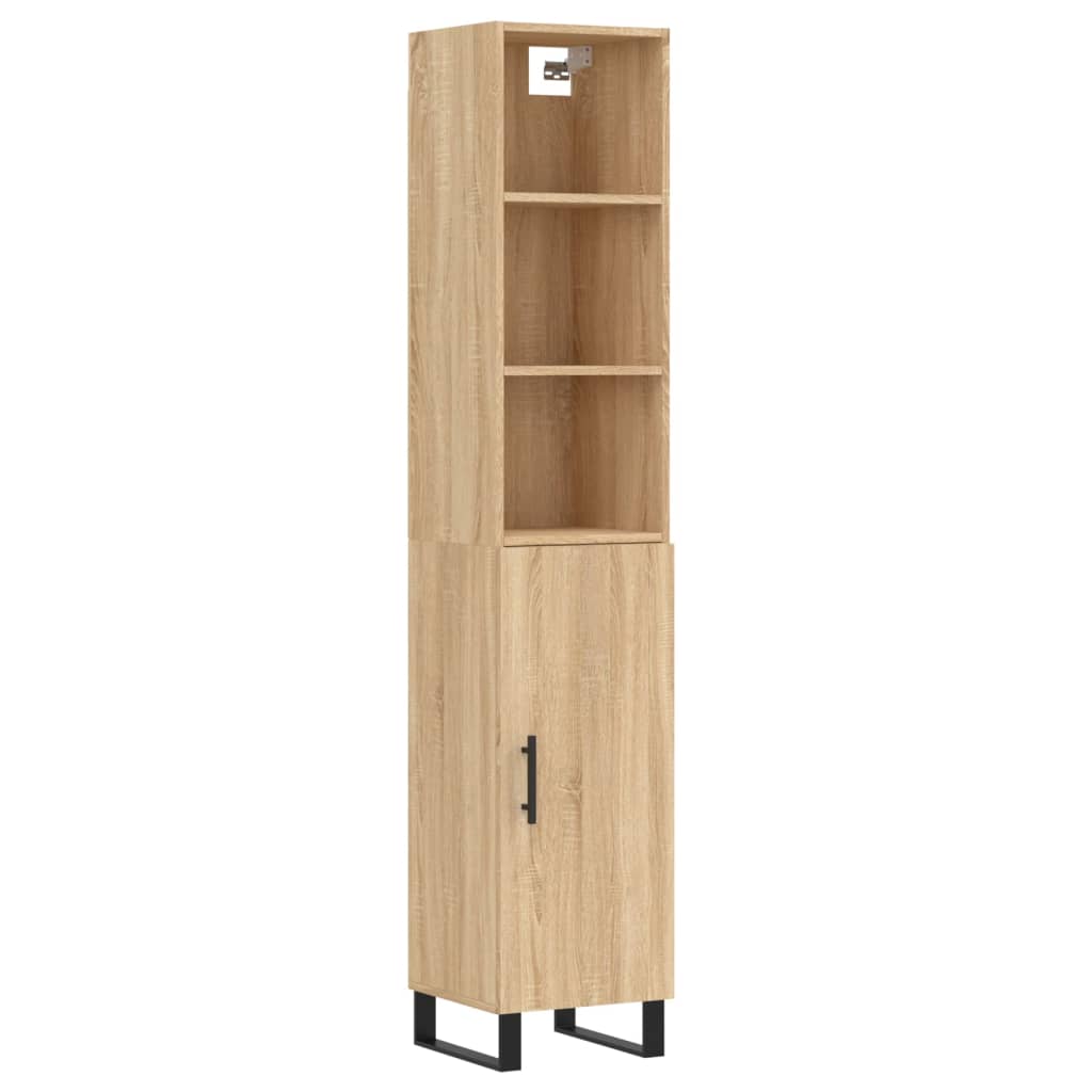 vidaXL Skříň highboard dub sonoma 34,5 x 34 x 180 cm kompozitní dřevo