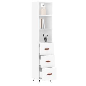 vidaXL Ντουλάπι Λευκό 34,5 x 34 x 180 εκ. από Επεξεργασμένο Ξύλο