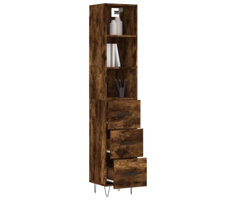 vidaXL Ντουλάπι Καπνιστή δρυς 34,5x34x180 εκ. από Επεξεργασμένο Ξύλο