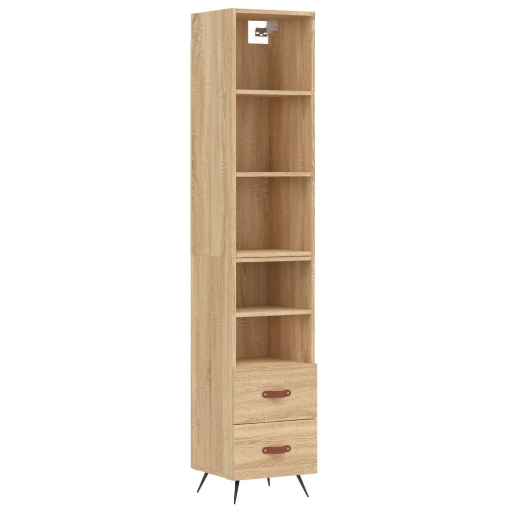 vidaXL Skříň highboard dub sonoma 34,5 x 34 x 180 cm kompozitní dřevo