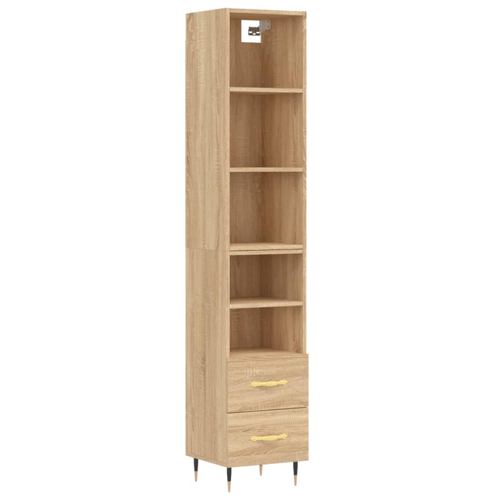 vidaXL Skříň highboard dub sonoma 34,5 x 34 x 180 cm kompozitní dřevo