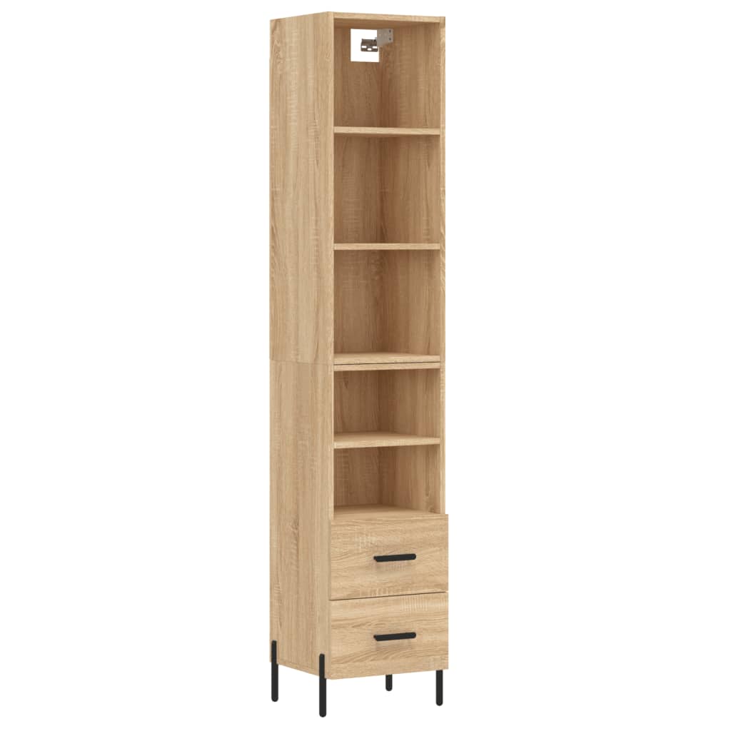 vidaXL Skříň highboard dub sonoma 34,5 x 34 x 180 cm kompozitní dřevo