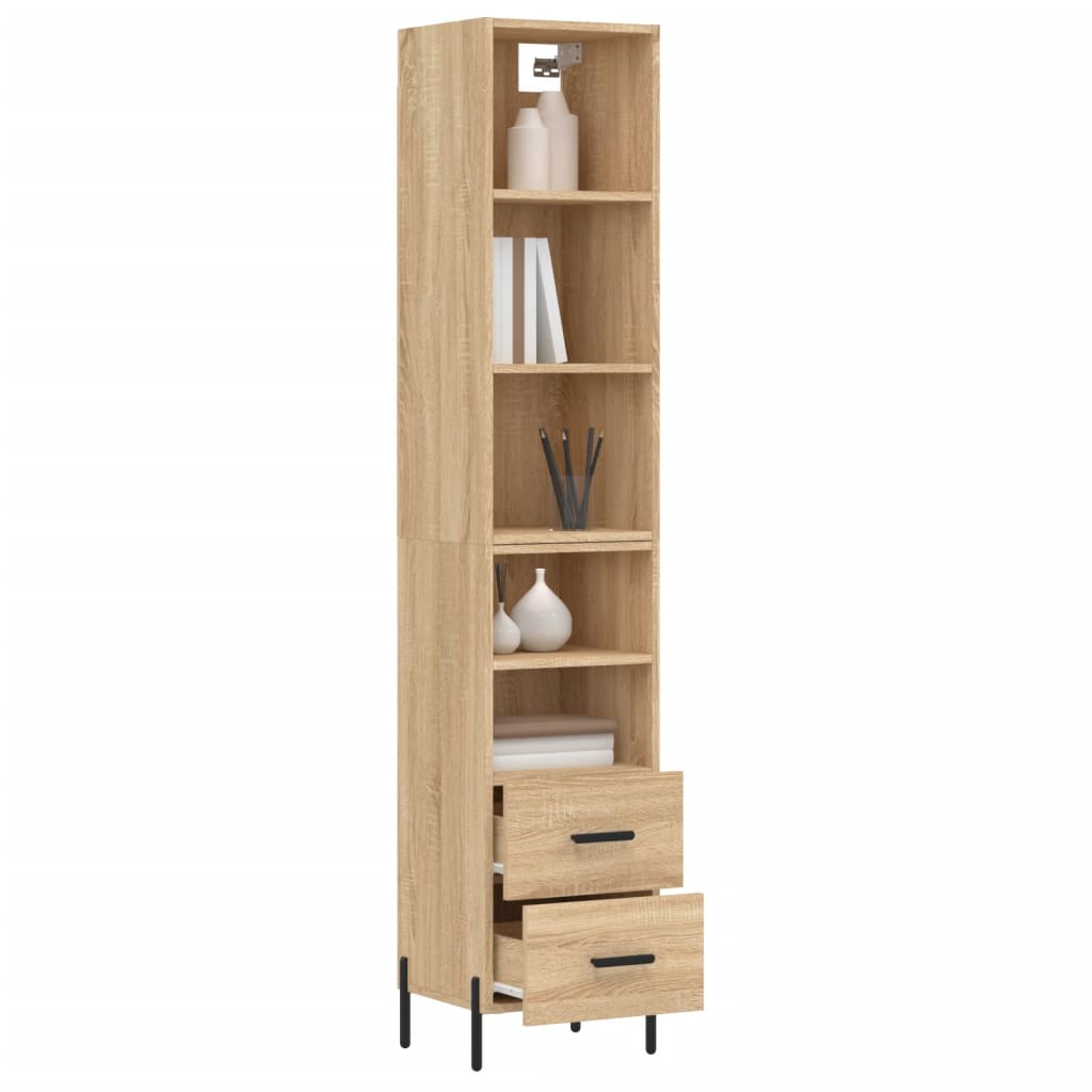 vidaXL Skříň highboard dub sonoma 34,5 x 34 x 180 cm kompozitní dřevo