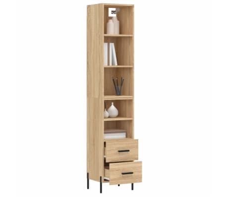 vidaXL Skříň highboard dub sonoma 34,5 x 34 x 180 cm kompozitní dřevo