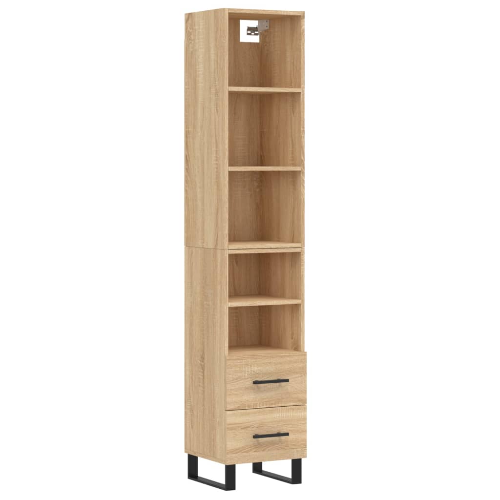 vidaXL Skříň highboard dub sonoma 34,5 x 34 x 180 cm kompozitní dřevo