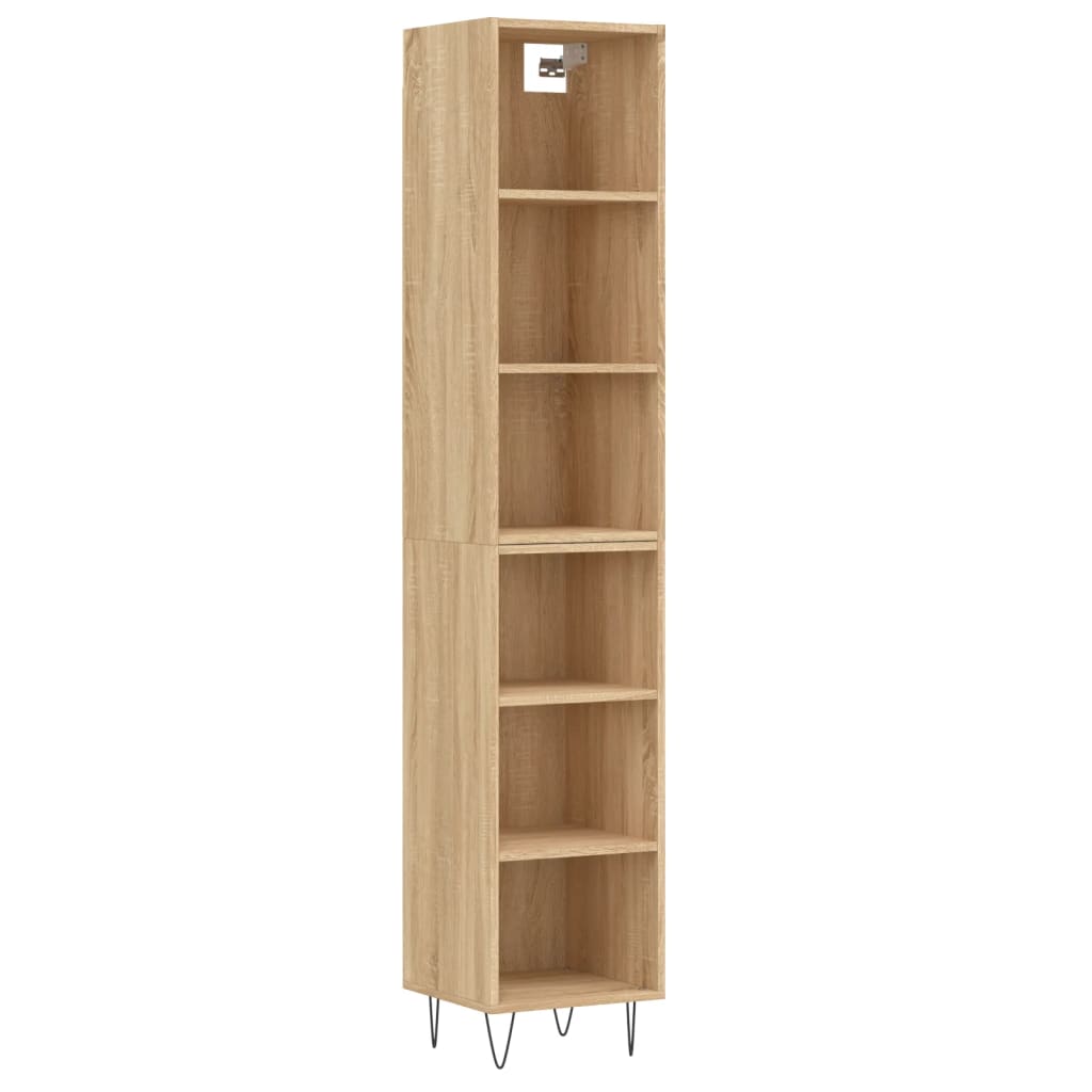 vidaXL Skříň highboard dub sonoma 34,5x32,5x180 cm kompozitní dřevo