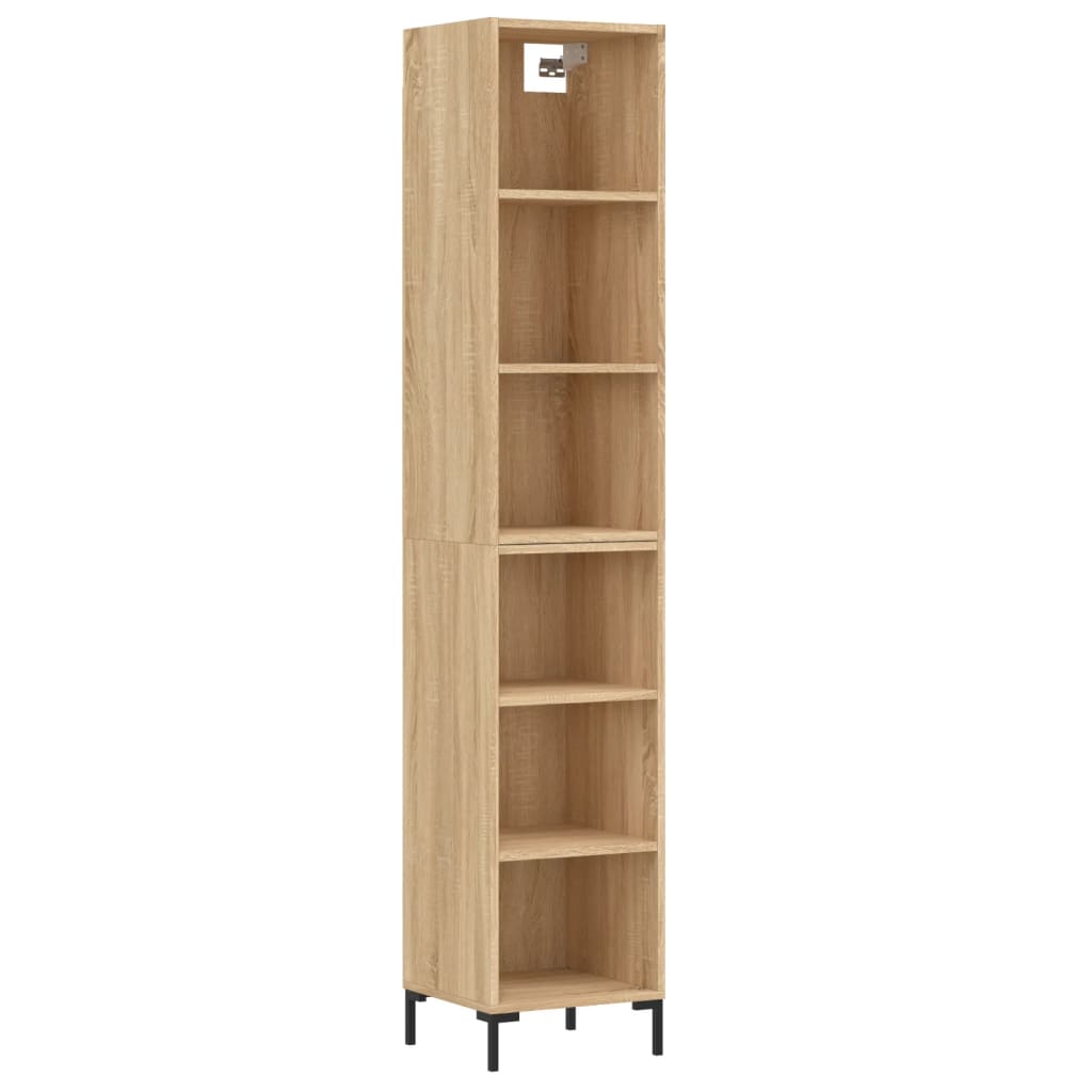 vidaXL Skříň highboard dub sonoma 34,5x32,5x180 cm kompozitní dřevo