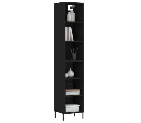 vidaXL Highboard Black 34.5x32.5x180 cm Engineered Wood