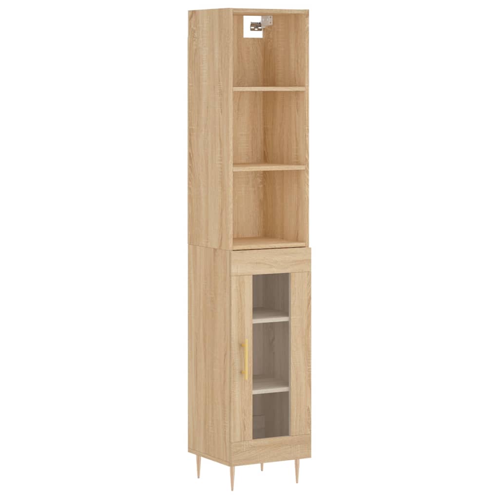 vidaXL Skříň highboard dub sonoma 34,5 x 34 x 180 cm kompozitní dřevo