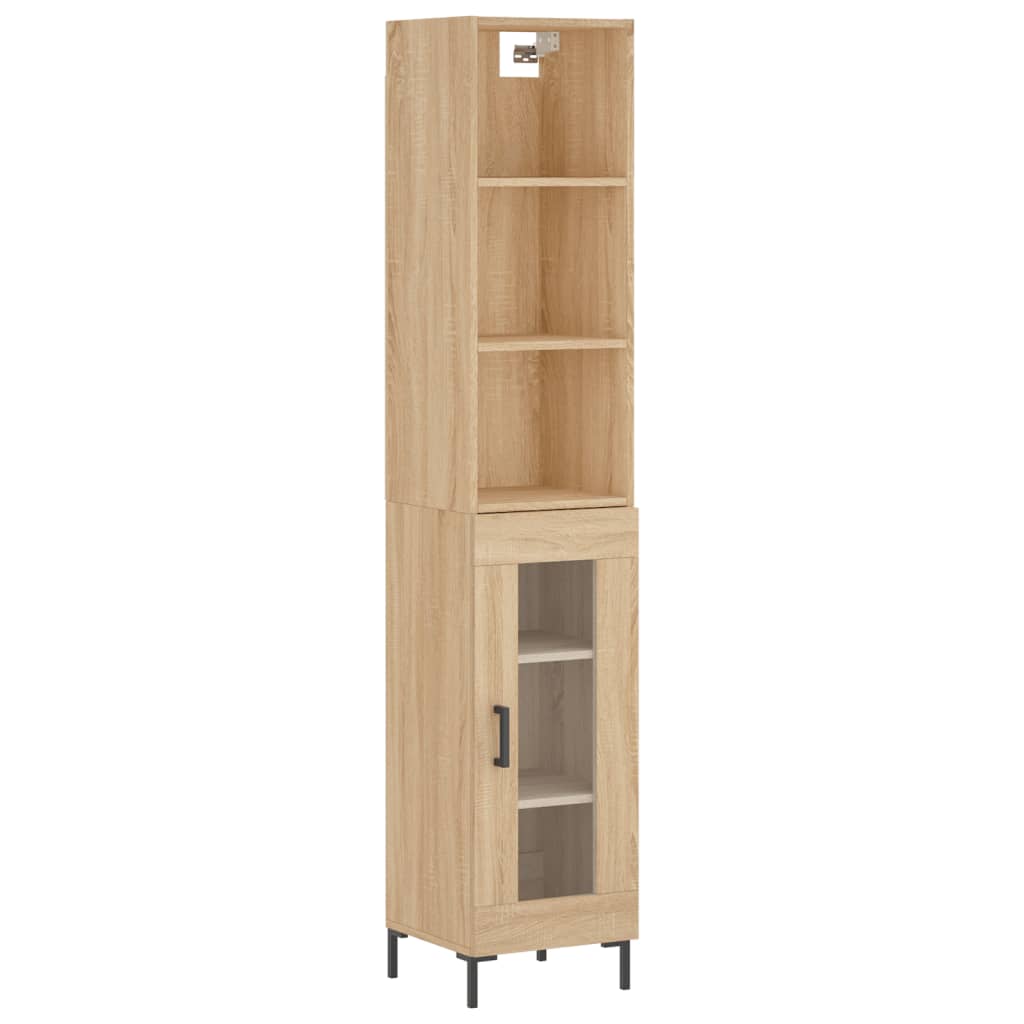 vidaXL Skříň highboard dub sonoma 34,5 x 34 x 180 cm kompozitní dřevo