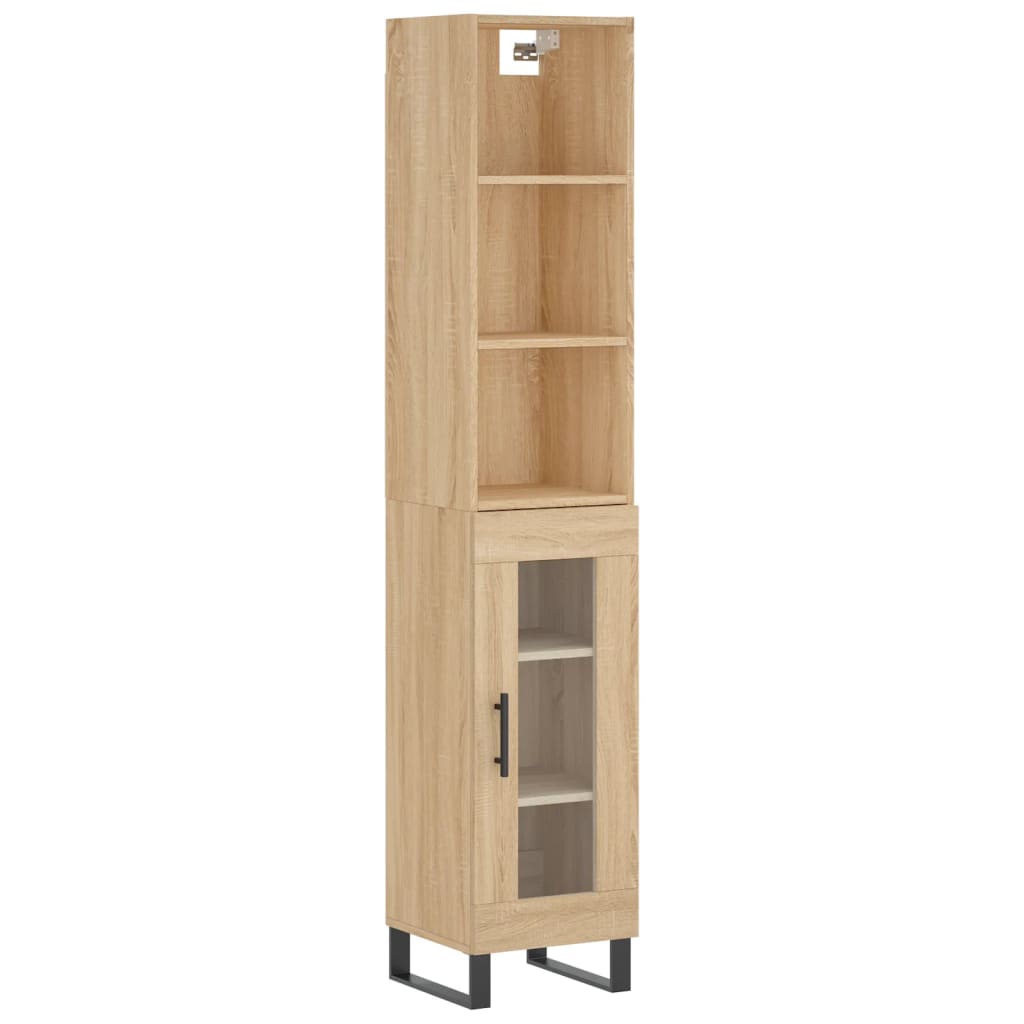 vidaXL Skříň highboard dub sonoma 34,5 x 34 x 180 cm kompozitní dřevo