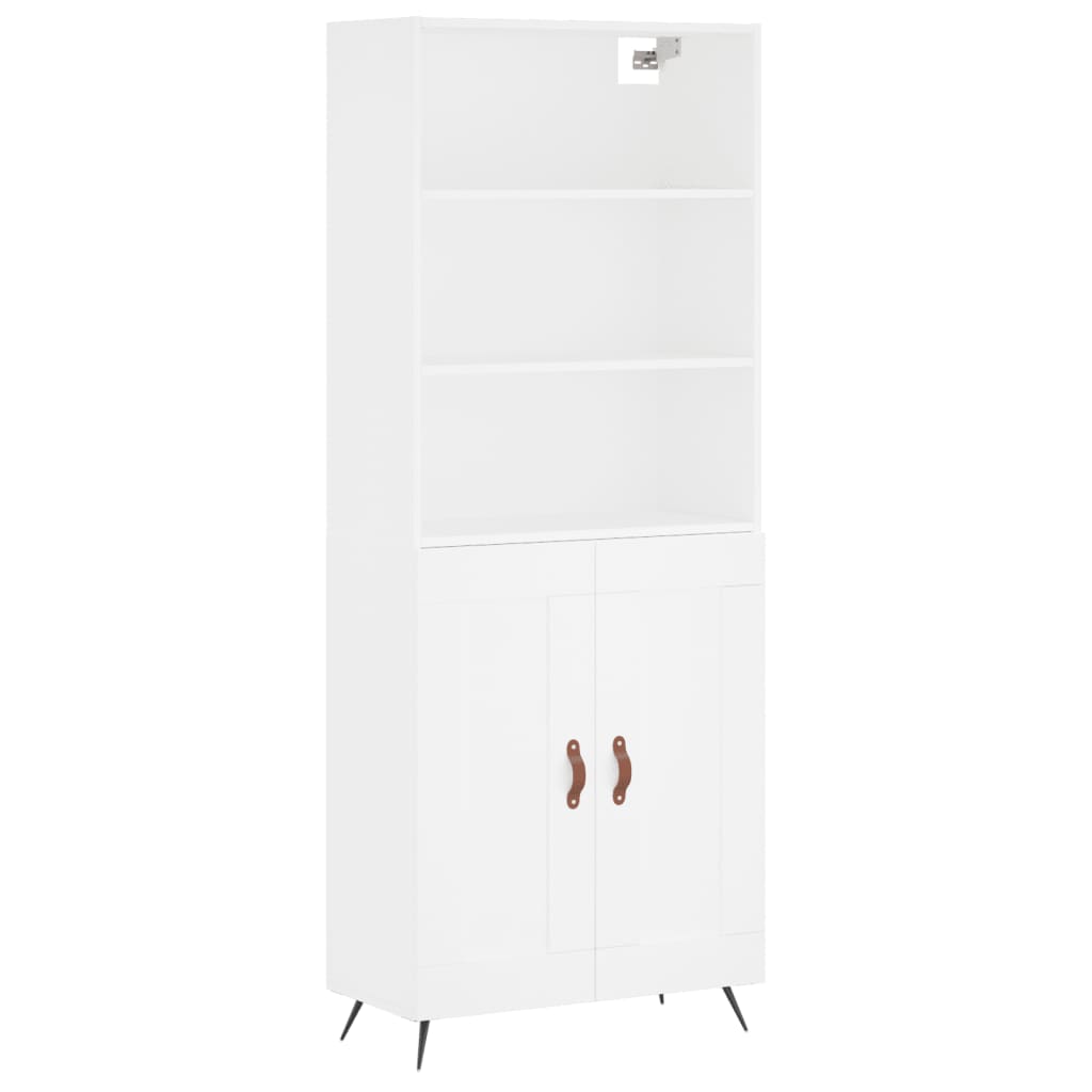 vidaXL Skříň highboard bílá 69,5 x 34 x 180 cm kompozitní dřevo