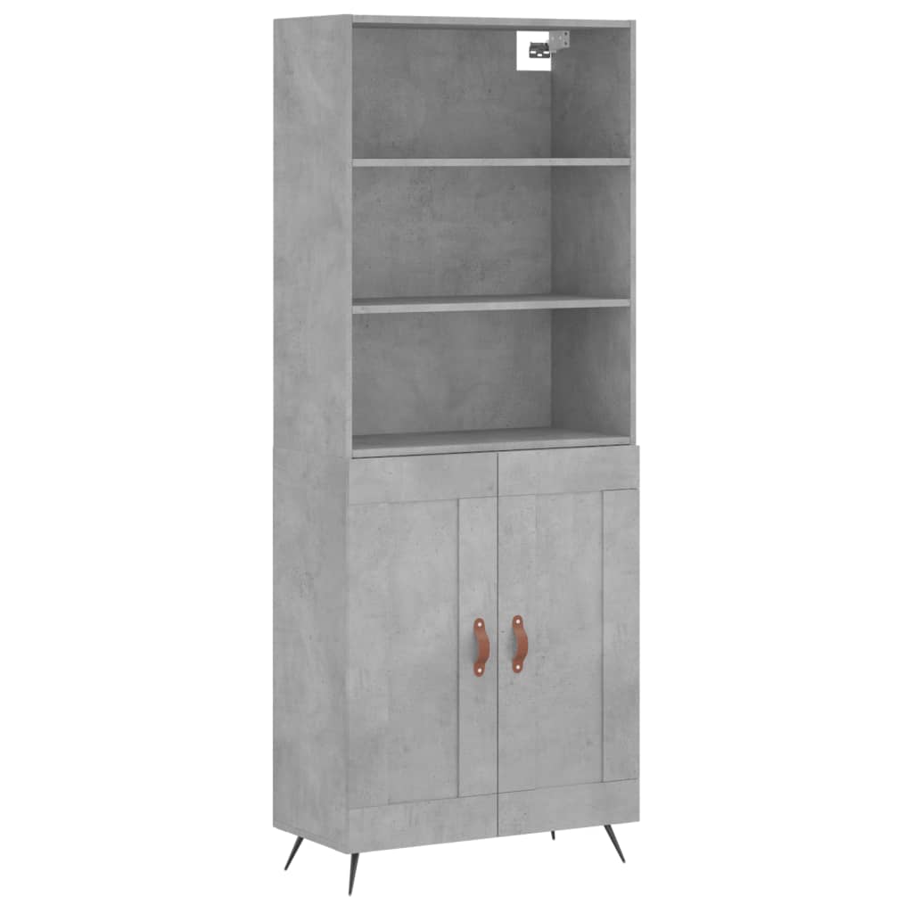 vidaXL Skříň highboard betonově šedá 69,5x34x180 cm kompozitní dřevo