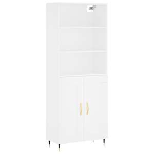Skříň highboard bílá 69,5 x 34 x 180 cm kompozitní dřevo - obrázek 2