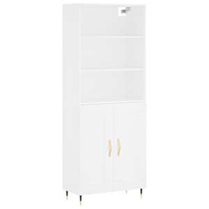 Skříň highboard bílá 69,5 x 34 x 180 cm kompozitní dřevo - obrázek 4